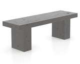 Canadel Loft Wood Bench 5054 in 59 Davy's Grey and 54in Length, three-quarter view
