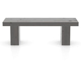 Canadel Loft Wood Bench 5054 in 59 Davy's Grey and 54in Length, front view