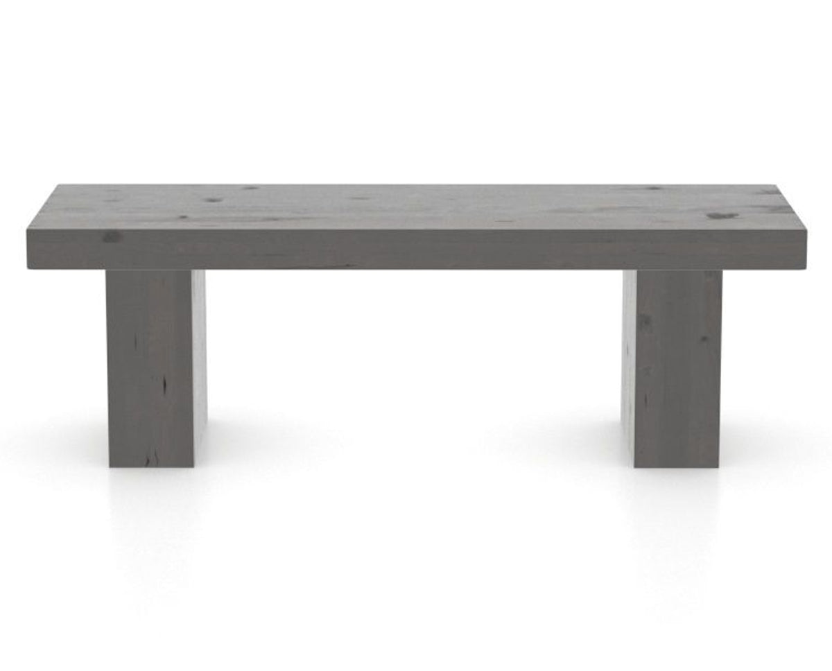 Canadel Loft Wood Bench 5054 in 59 Davy's Grey and 54in Length, front view