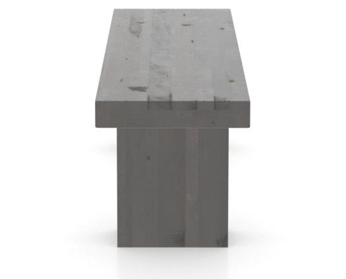 Canadel Loft Wood Bench 5054 in 59 Davy's Grey and 54in Length, side view