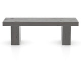 Canadel Loft Wood Bench 5054 in 59 Davy's Grey and 54in Length, back view