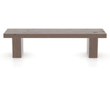 Canadel Loft Wood Bench 5054 in 19 Cognac Washed and 70in Length, front view