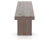 Canadel Loft Wood Bench 5054 in 19 Cognac Washed and 70in Length, side view