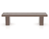 Canadel Loft Wood Bench 5054 in 19 Cognac Washed and 70in Length, back view