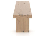 Canadel Loft Wood Bench 5054 in 20 Caramel Washed and 70in Length, side view