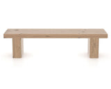 Canadel Loft Wood Bench 5054 in 20 Caramel Washed and 70in Length, back view