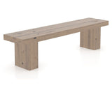 Canadel Loft Wood Bench 5054 in 25 Pecan Washed and 70in Length, three-quarter view