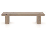 Canadel Loft Wood Bench 5054 in 25 Pecan Washed and 70in Length, front view