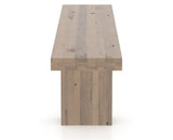 Canadel Loft Wood Bench 5054 in 25 Pecan Washed and 70in Length, side view