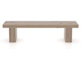 Canadel Loft Wood Bench 5054 in 25 Pecan Washed and 70in Length, back view