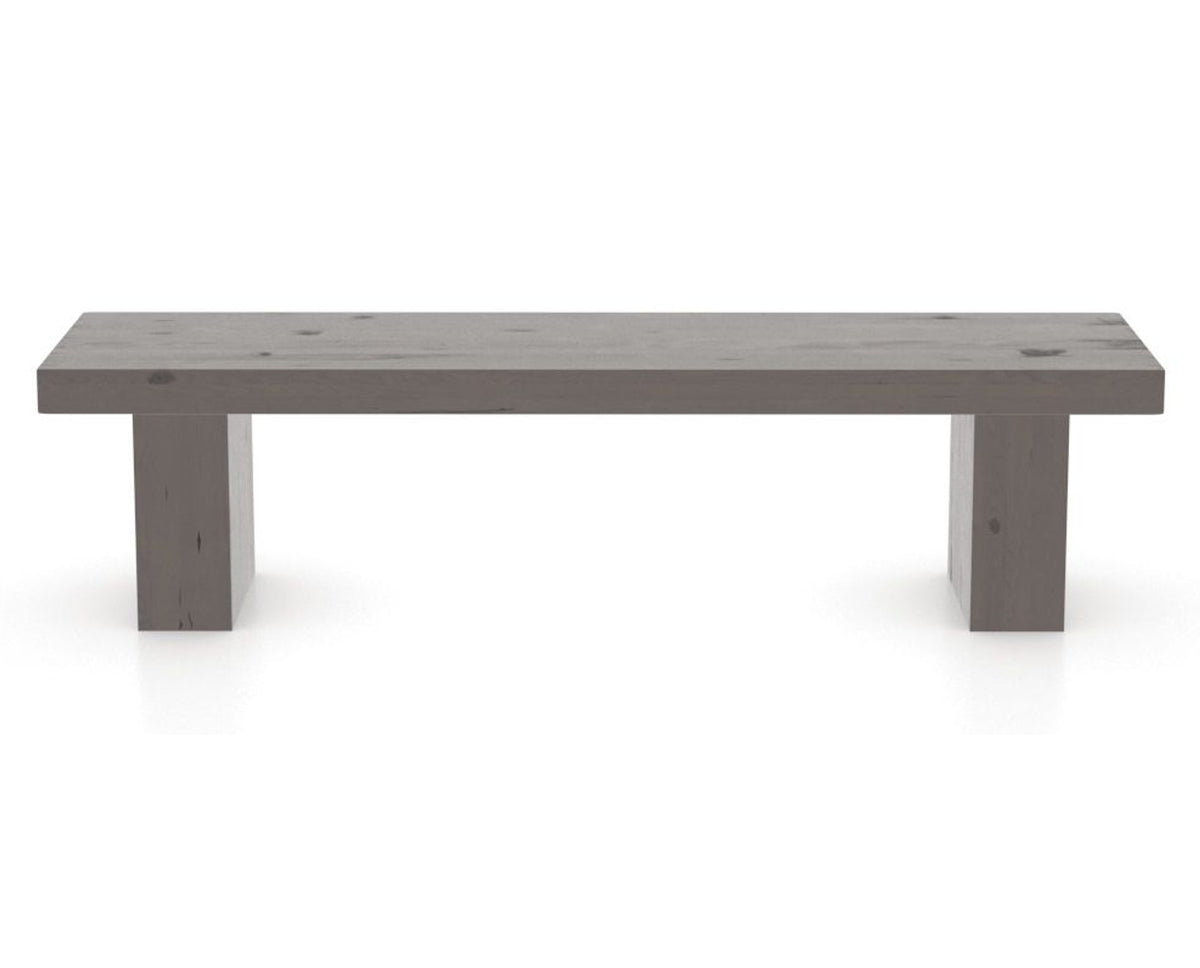 Canadel Loft Wood Bench 5054 in 29 Hazelnut Washed and 70in Length, front view