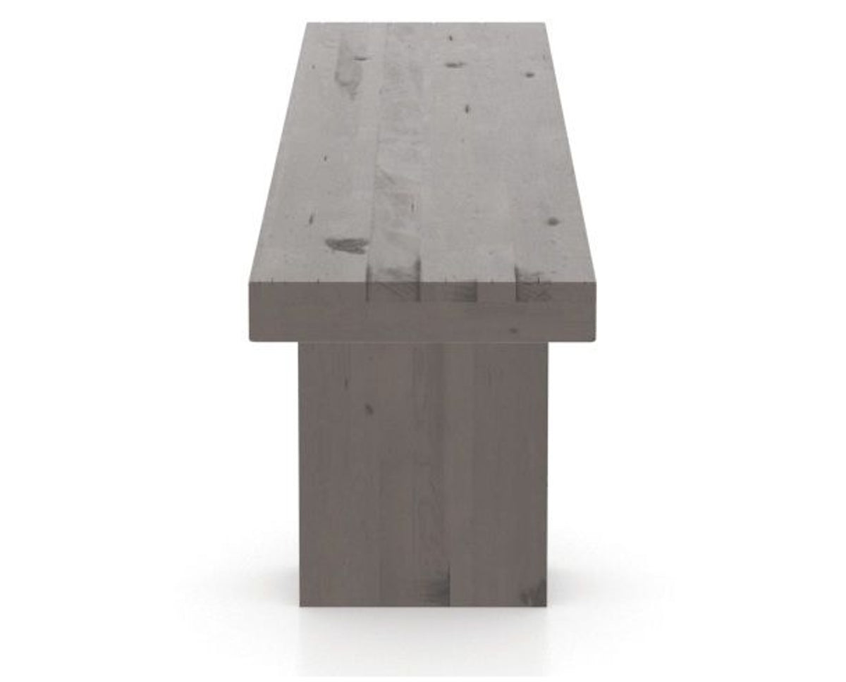 Canadel Loft Wood Bench 5054 in 29 Hazelnut Washed and 70in Length, side view
