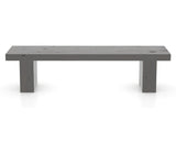 Canadel Loft Wood Bench 5054 in 59 Davy's Grey and 70in Length, front view