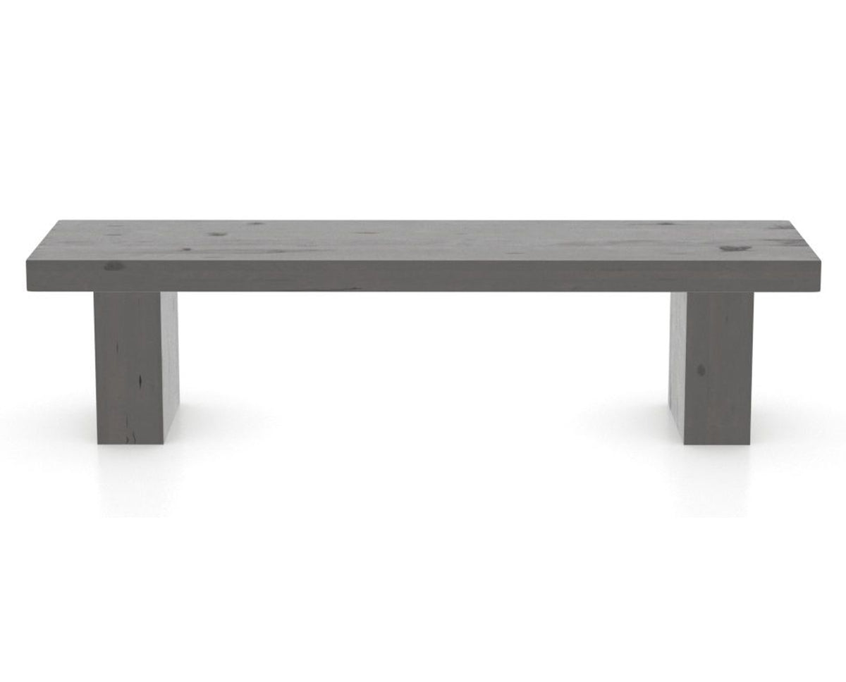 Canadel Loft Wood Bench 5054 in 59 Davy's Grey and 70in Length, front view