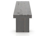 Canadel Loft Wood Bench 5054 in 59 Davy's Grey and 70in Length, side view