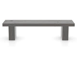 Canadel Loft Wood Bench 5054 in 59 Davy's Grey and 70in Length, back view