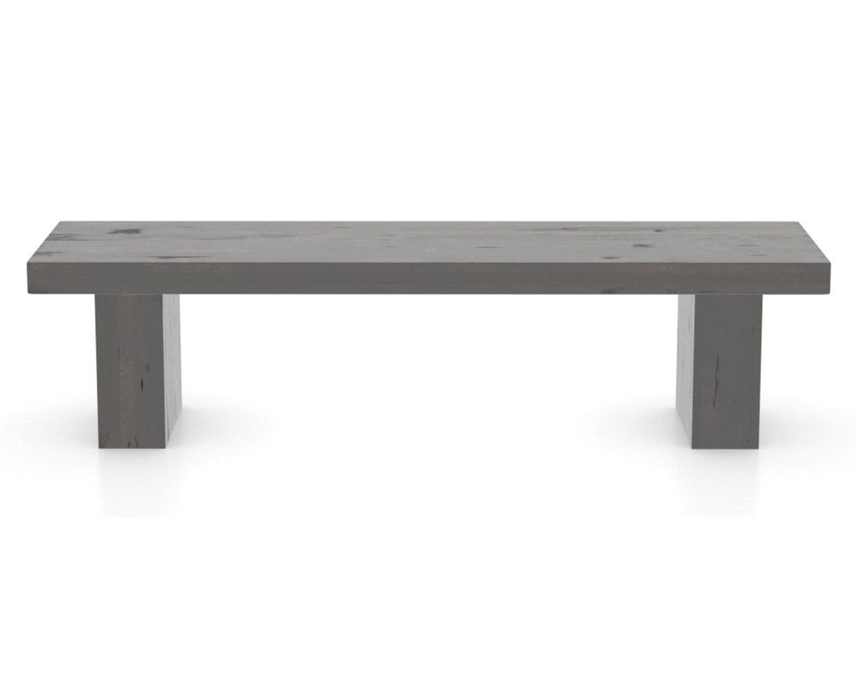 Canadel Loft Wood Bench 5054 in 59 Davy's Grey and 70in Length, back view