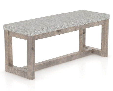 Canadel Loft Upholstered Bench 5070 in 7C Fabric and 08 Shadow, three-quarter view
