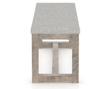 Canadel Loft Upholstered Bench 5070 in 7C Fabric and 08 Shadow, side view