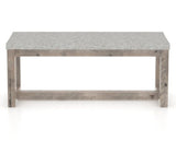 Canadel Loft Upholstered Bench 5070 in 7C Fabric and 08 Shadow, back view