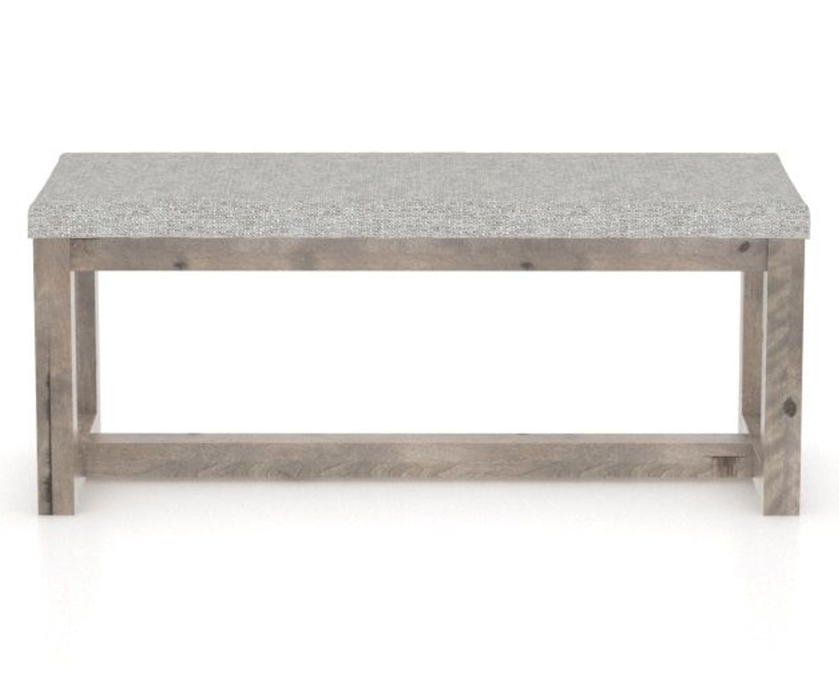 Canadel Loft Upholstered Bench 5070 in 7C Fabric and 08 Shadow, back view