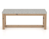 Canadel Loft Upholstered Bench 5070 in 7C Fabric and 20 Caramel Washed, front view