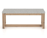 Canadel Loft Upholstered Bench 5070 in 7C Fabric and 20 Caramel Washed, back view