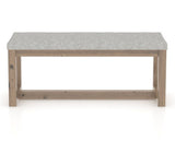 Canadel Loft Upholstered Bench 5070 in 7C Fabric and 25 Pecan Washed, front view