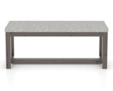 Canadel Loft Upholstered Bench 5070 in 7C Fabric and 29 Hazelnut Washed, back view