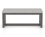 Canadel Loft Upholstered Bench 5070 in 7C Fabric and 59 Davy's Grey, front view