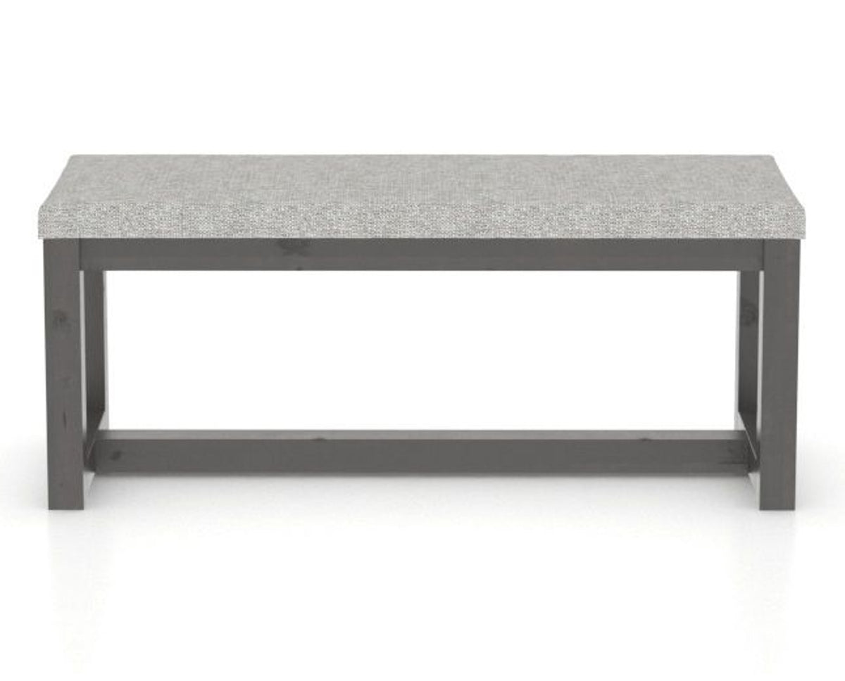 Canadel Loft Upholstered Bench 5070 in 7C Fabric and 59 Davy's Grey, front view