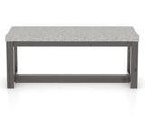 Canadel Loft Upholstered Bench 5070 in 7C Fabric and 59 Davy's Grey, back view