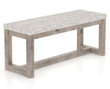Canadel Loft Upholstered Bench 5070 in FP Crypton® and 08 Shadow, three-quarter view