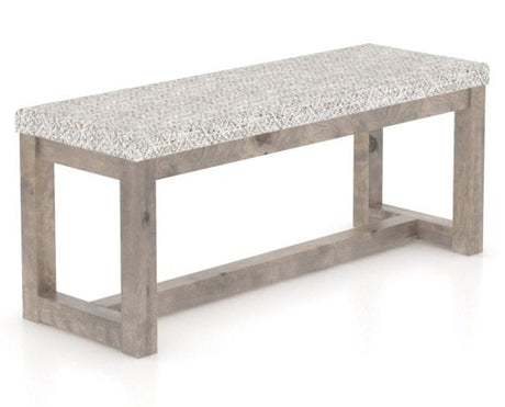 Canadel Loft Upholstered Bench 5070 in FP Crypton® and 08 Shadow, three-quarter view