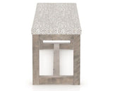 Canadel Loft Upholstered Bench 5070 in FP Crypton® and 08 Shadow, side view