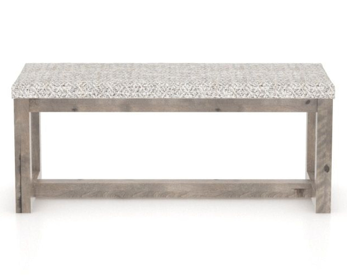 Canadel Loft Upholstered Bench 5070 in FP Crypton® and 08 Shadow, back view