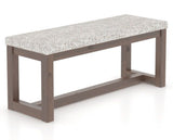 Canadel Loft Upholstered Bench 5070 in FP Crypton® and 19 Cognac Washed, three-quarter view