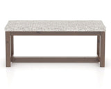 Canadel Loft Upholstered Bench 5070 in FP Crypton® and 19 Cognac Washed, front view