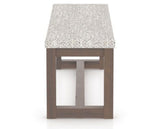 Canadel Loft Upholstered Bench 5070 in FP Crypton® and 19 Cognac Washed, side view