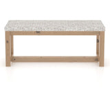 Canadel Loft Upholstered Bench 5070 in FP Crypton® and 20 Caramel Washed, front view