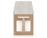Canadel Loft Upholstered Bench 5070 in FP Crypton® and 20 Caramel Washed, side view