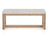 Canadel Loft Upholstered Bench 5070 in FP Crypton® and 20 Caramel Washed, back view
