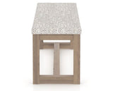 Canadel Loft Upholstered Bench 5070 in FP Crypton® and 25 Pecan Washed, side view