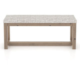 Canadel Loft Upholstered Bench 5070 in FP Crypton® and 25 Pecan Washed, back view