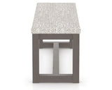 Canadel Loft Upholstered Bench 5070 in FP Crypton® and 29 Hazelnut Washed, side view