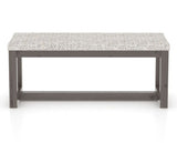 Canadel Loft Upholstered Bench 5070 in FP Crypton® and 29 Hazelnut Washed, back view