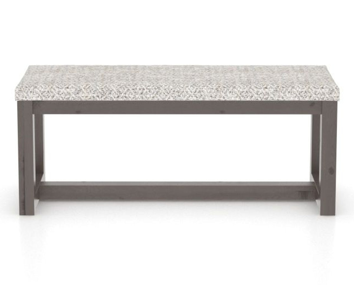 Canadel Loft Upholstered Bench 5070 in FP Crypton® and 29 Hazelnut Washed, back view