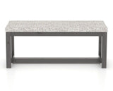 Canadel Loft Upholstered Bench 5070 in FP Crypton® and 59 Davy's Grey, front view