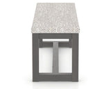 Canadel Loft Upholstered Bench 5070 in FP Crypton® and 59 Davy's Grey, side view