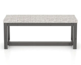 Canadel Loft Upholstered Bench 5070 in FP Crypton® and 59 Davy's Grey, back view